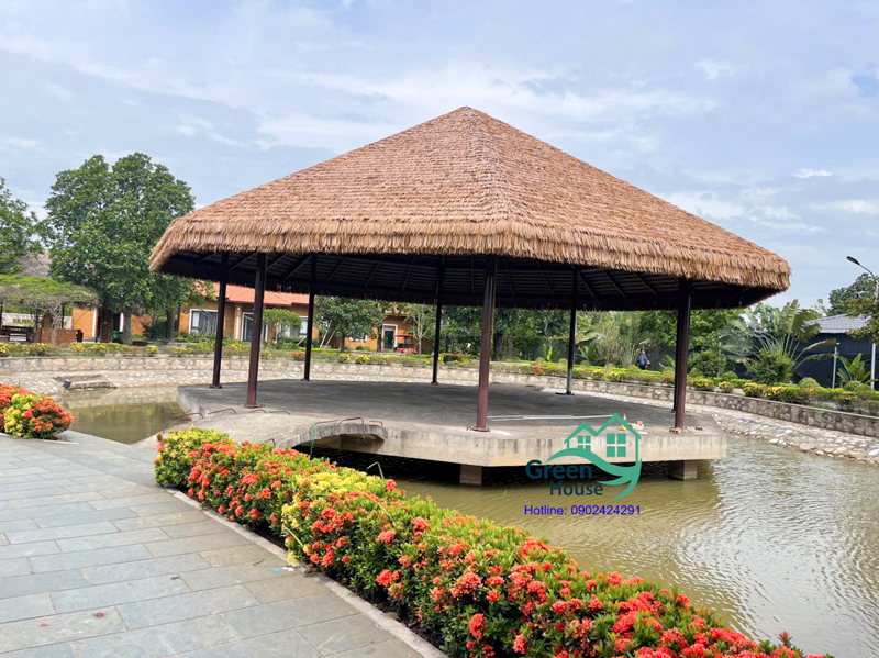 chòi bát giác mái rơm