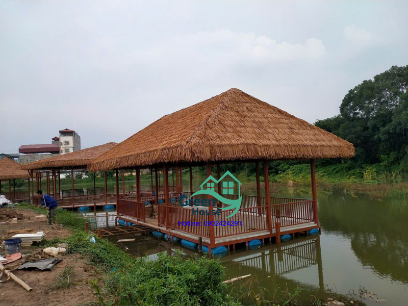 mái lá nhựa